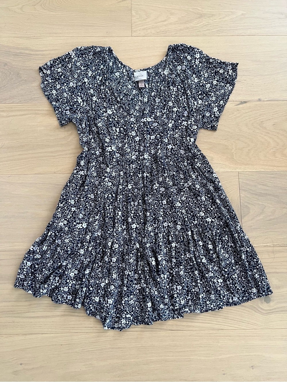 Knox Rose A Line Tiered Ruffle Babydoll Floral Dress